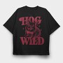 Hog Wild Pig, Tricou Oversize Barbati (Unisex)