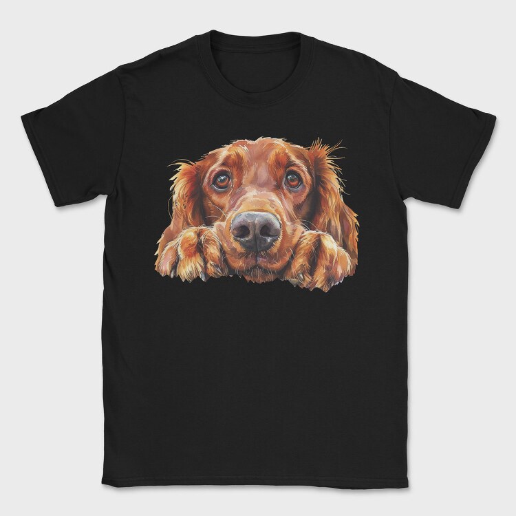 Irish Setter Face, Tricou Barbati (Unisex)