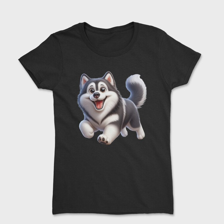 Husky Smiling Face, Tricou Femei