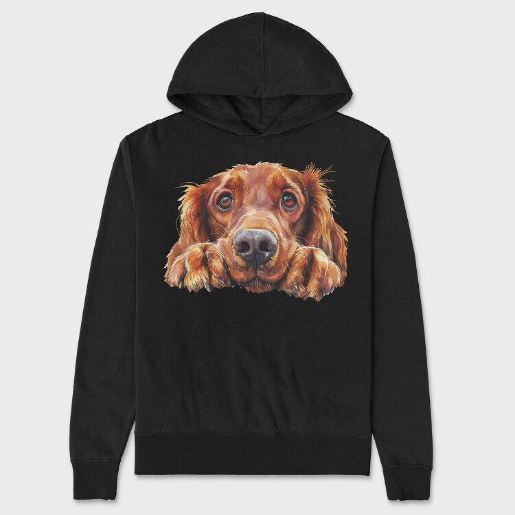 Irish Setter Face, Hanorac Oversize Barbati (Unisex)