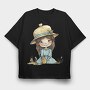 Honey Bee Girl, Tricou Oversize Barbati (Unisex)