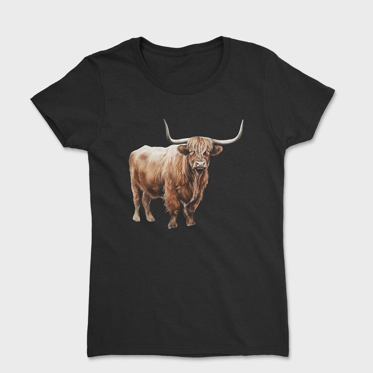 Highland Cow Long Horns, Tricou Femei