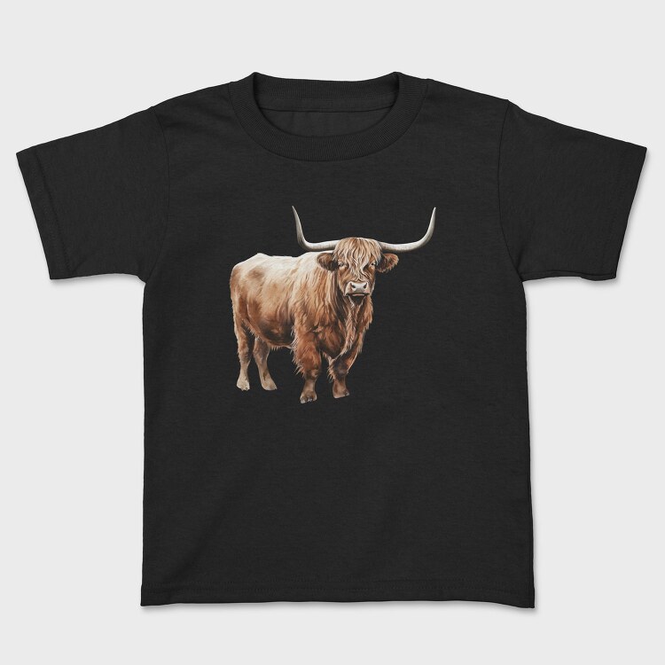 Highland Cow Long Horns, Tricou Copii