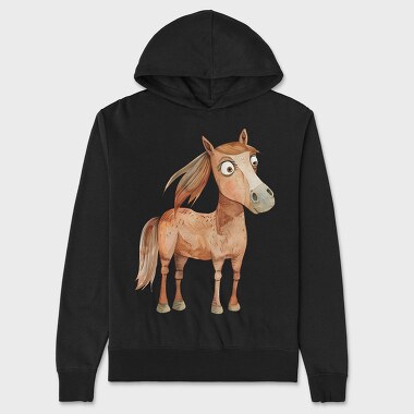 Horse Illustration Art, Hanorac Oversize Barbati (Unisex)