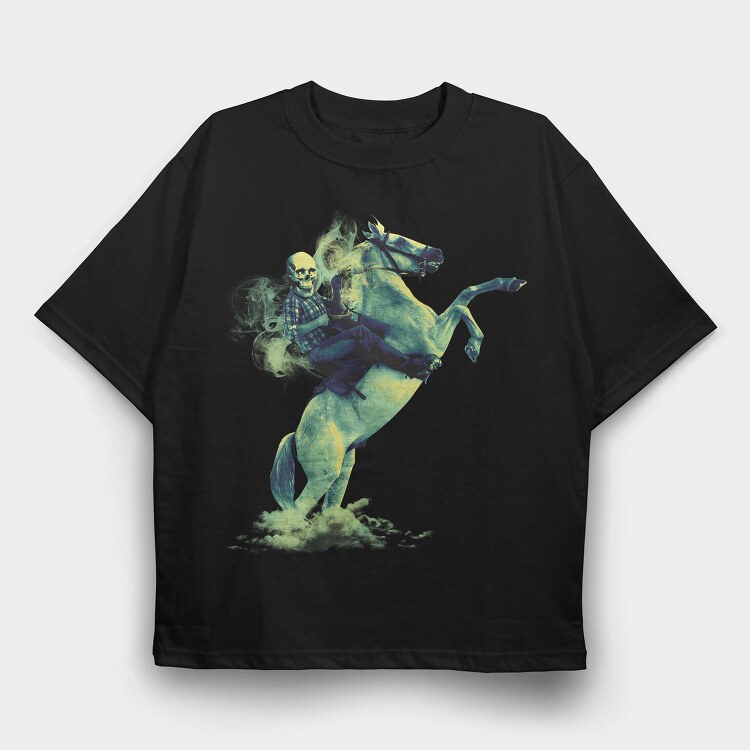 Ghost Cowboy, Tricou Oversize Barbati (Unisex)