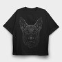 German Shepherd Portrait, Tricou Oversize Barbati (Unisex)