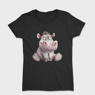 Hippo Cute Face, Tricou Femei