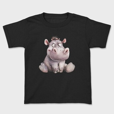 Hippo Cute Face, Tricou Copii