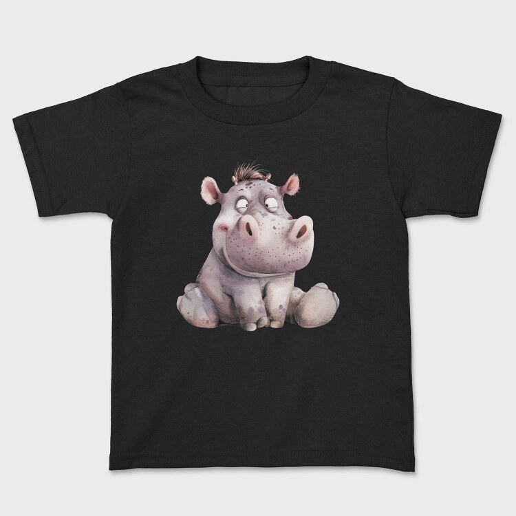 Hippo Cute Face, Tricou Copii