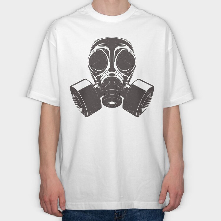 Gas Mask, Tricou Oversize Barbati (Unisex)