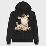 Zebra Watercolor Art, Hanorac Oversize Barbati (Unisex)