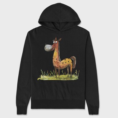 Horse Polka Dots, Hanorac Oversize Barbati (Unisex)