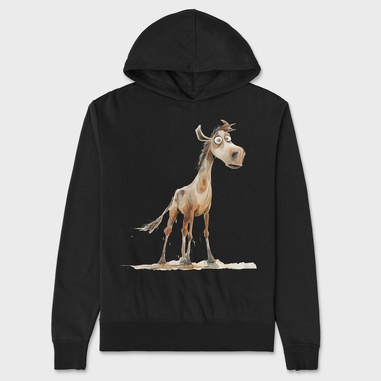 Horse Sad Face, Hanorac Oversize Barbati (Unisex)