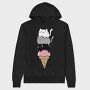 Ice Cream Cats Sublimation, Hanorac Oversize Barbati (Unisex)
