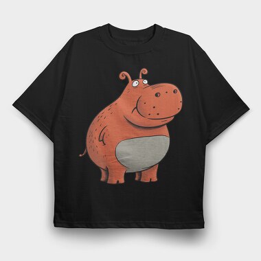 Hippo Friend, Tricou Oversize Barbati (Unisex)