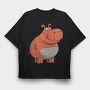 Hippo Friend, Tricou Oversize Barbati (Unisex)