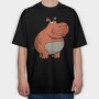 Hippo Friend, Tricou Oversize Barbati (Unisex)