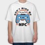 Gamer Retro Cartoon Npc, Tricou Oversize Barbati (Unisex)