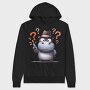 Hippo Questionmarks, Hanorac Oversize Barbati (Unisex)