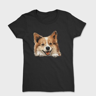 Icelandic Sheepdog Peeking, Tricou Femei