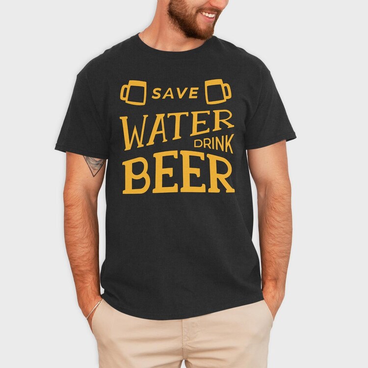 Save Water Drink Beer 2, Tricou Barbati (Unisex)