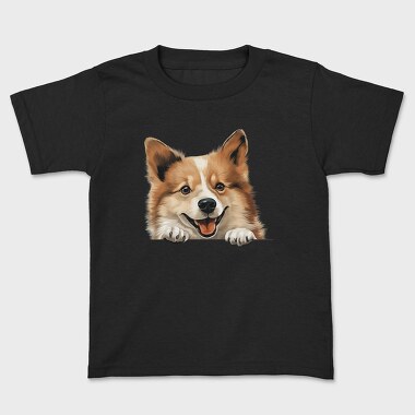 Icelandic Sheepdog Peeking, Tricou Copii