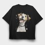 Jack Russel Illustration, Tricou Oversize Barbati (Unisex)