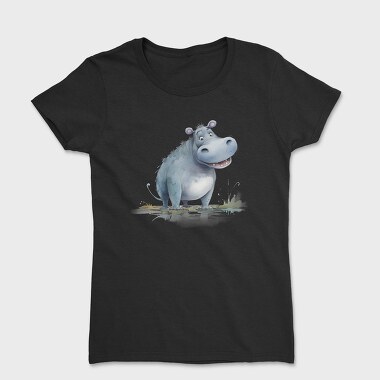 Hippo Smiling Face, Tricou Femei