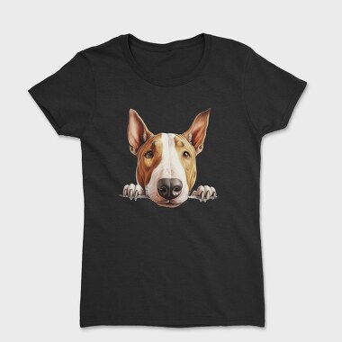 Bull Terrier Peeking, Tricou Femei