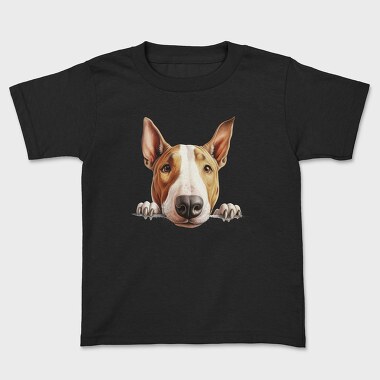 Bull Terrier Peeking, Tricou Copii