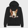 Bull Terrier Peeking, Hanorac Oversize Barbati (Unisex)
