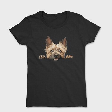 Cairn Terrier Peeking, Tricou Femei