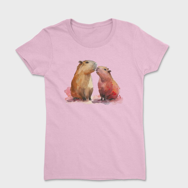 Capybara Love Pair, Tricou Femei
