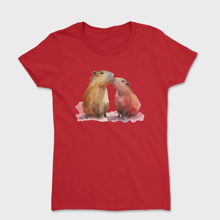 Capybara Love Pair, Tricou Femei