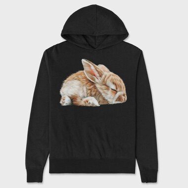 Bunny Sleeping Cute, Hanorac Oversize Barbati (Unisex)