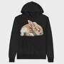 Bunny Sleeping Cute, Hanorac Oversize Barbati (Unisex)