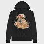 Capybara Flower Fest, Hanorac Oversize Barbati (Unisex)