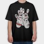 Funny Bowling Pins, Tricou Oversize Barbati (Unisex)