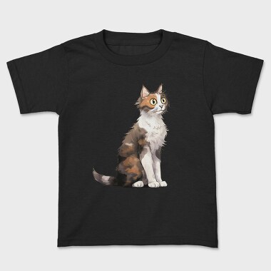 Calico Cat Sitting, Tricou Copii