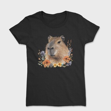 Capybara Flower Friend, Tricou Femei