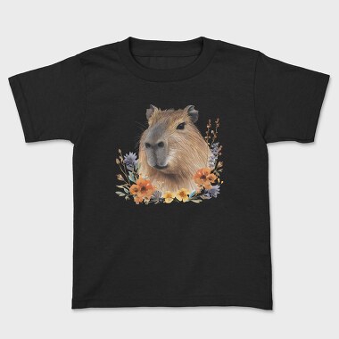 Capybara Flower Friend, Tricou Copii