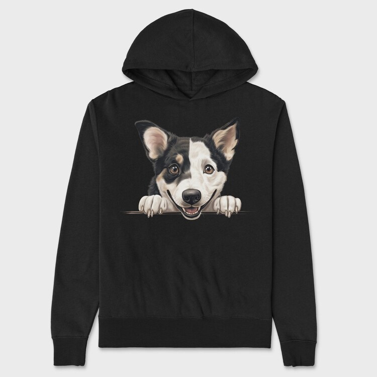 Canaan Peeking Dog, Hanorac Oversize Barbati (Unisex)