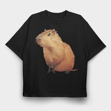 Capybara Pure Nature, Tricou Oversize Barbati (Unisex)