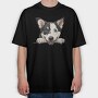 Canaan Peeking Dog, Tricou Oversize Barbati (Unisex)