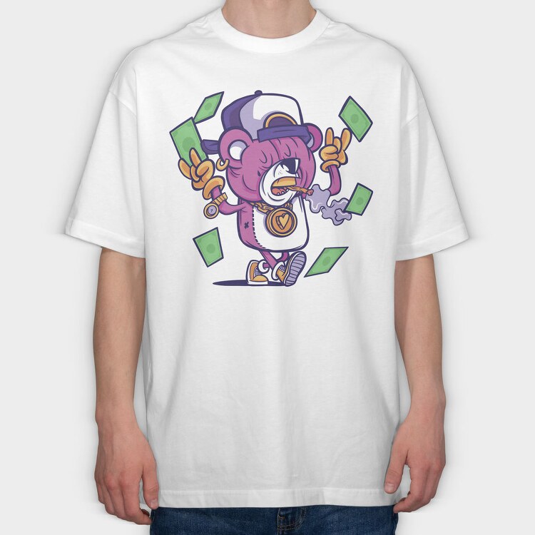 Gangster, Tricou Oversize Barbati (Unisex)