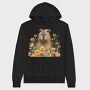 Capybara Flower Friends, Hanorac Oversize Barbati (Unisex)