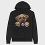 Bulldog Peeking, Hanorac Oversize Barbati (Unisex)