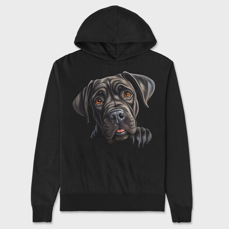 Cane Corso Peeking, Hanorac Oversize Barbati (Unisex)