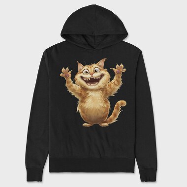 Cartoon Cat Sublimation, Hanorac Oversize Barbati (Unisex)