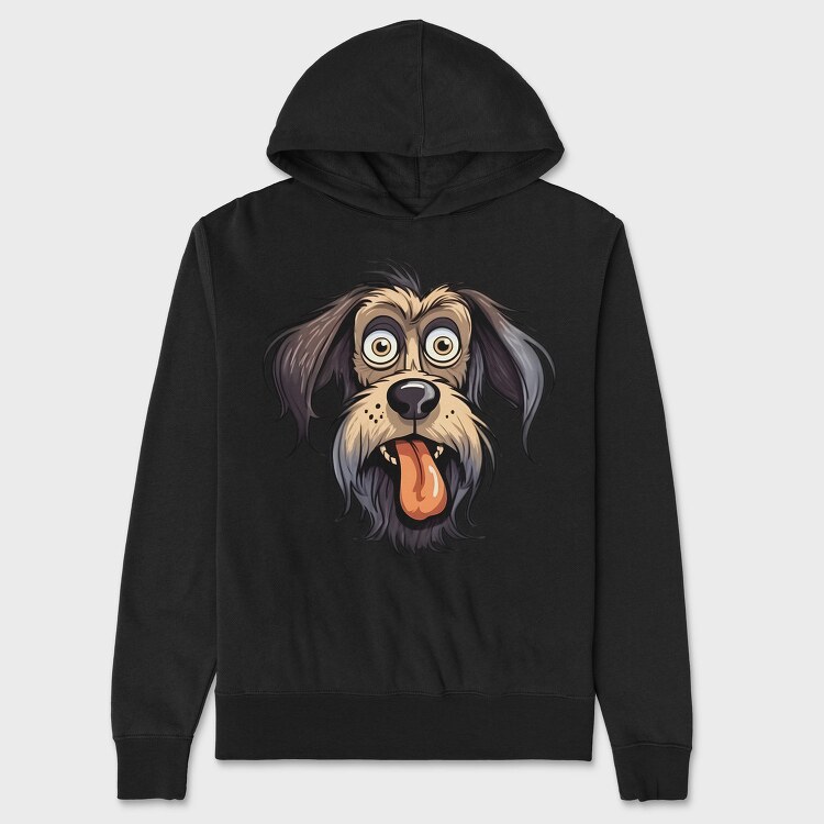 Cartoon Dog Face Joy, Hanorac Oversize Barbati (Unisex)